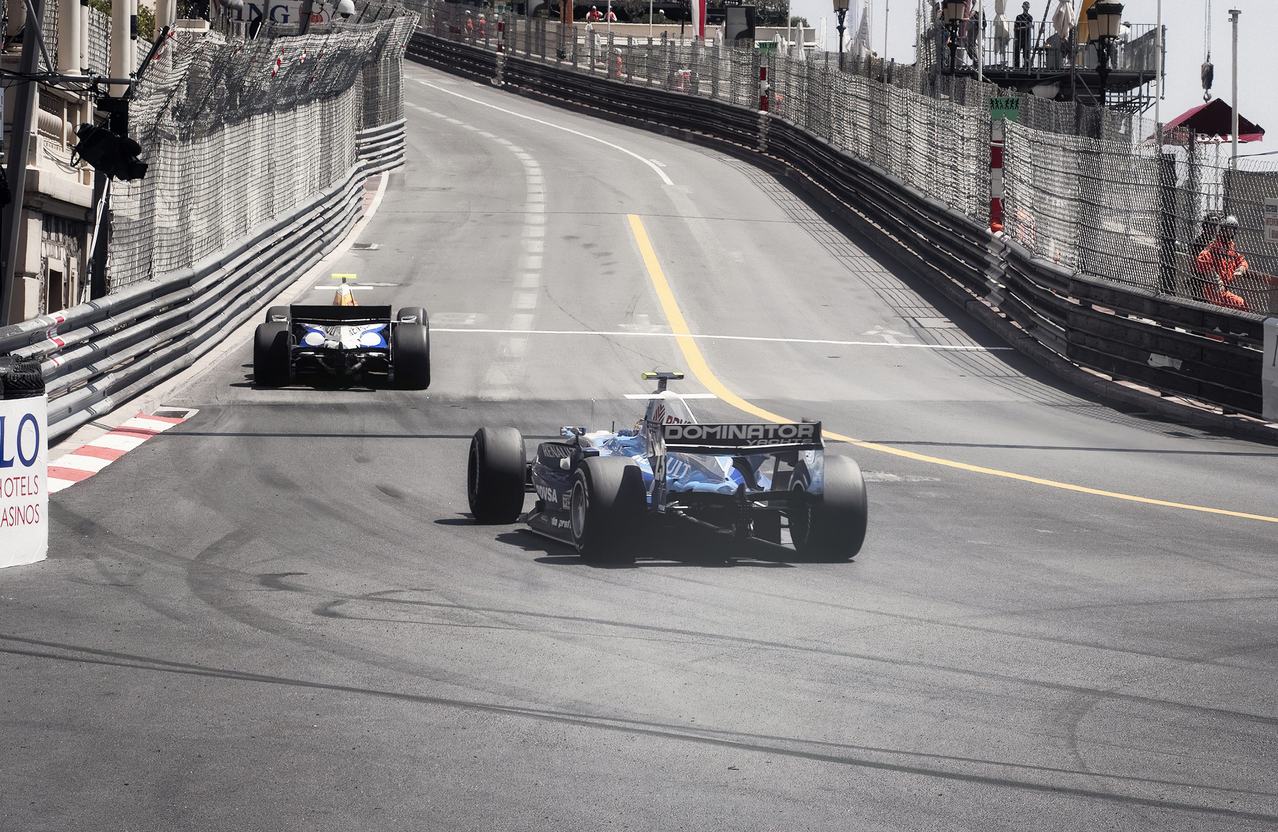 High-performance race car cornering with precision, representing driven focus, innovation, and prolific excellence.